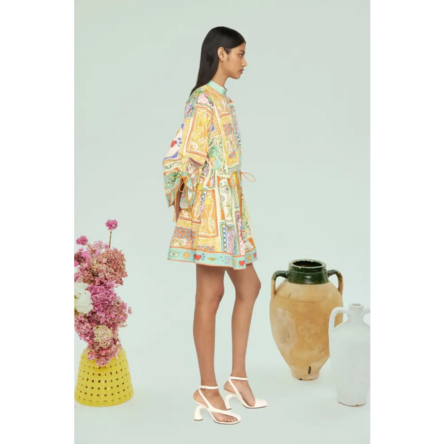 Alemais X Go-To Holiday Collab Mini Dress Yellow Size 14 - 14 / Multi - Dresses