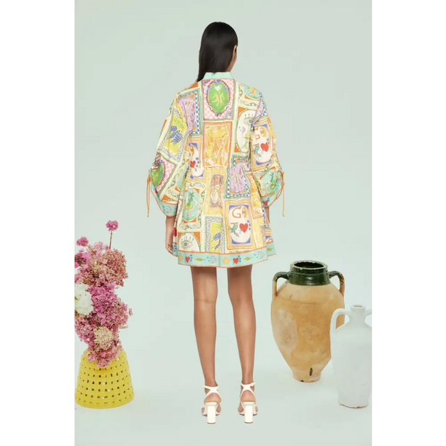 Alemais X Go-To Holiday Collab Mini Dress Yellow Size 14 - 14 / Multi - Dresses
