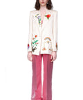 Alemais Zelda Embroidered Blazer Print Size 16 - 16 / Multi - Coats