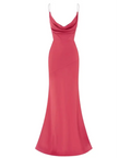Alex Perry Bikini Cowl Drape Gown In Satin Pink - 6 / Pink - Dresses