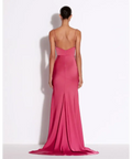 Alex Perry Bikini Cowl Drape Gown In Satin Pink - 6 / Pink - Dresses
