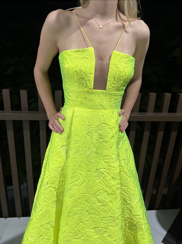 Alex Perry Floral Brocade Dress - 6 / Yellow - Dresses