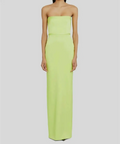 Alex Perry Green Cassidy Strapless Column Gown - Dresses