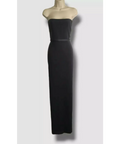 Alex Perry Grey Cassidy Strapless Column Gown - 6 / Black - Dresses