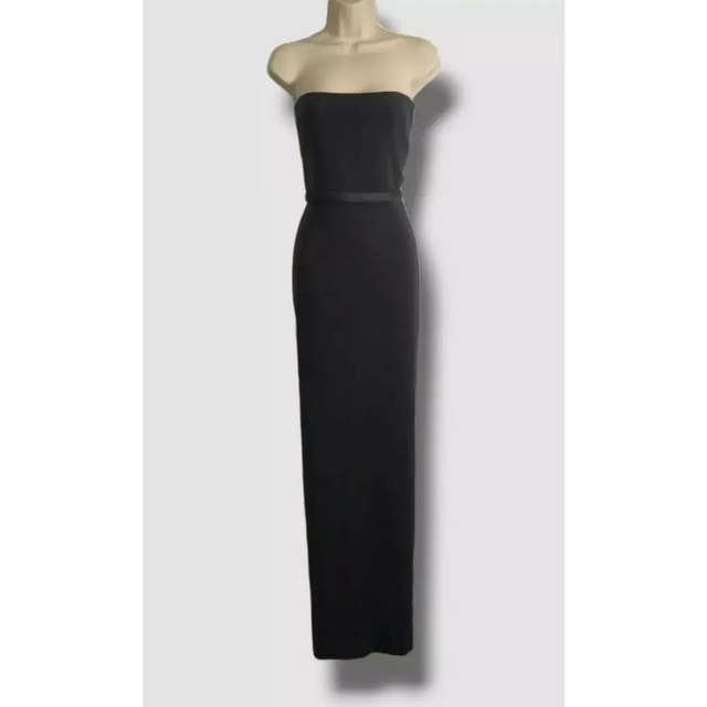 Alex Perry Grey Cassidy Strapless Column Gown - 6 / Black - Dresses