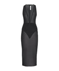 Alex Perry Halter Midi Dres Stretch Mesh Black Size 6 8 & 10 - Dresses
