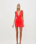 Alex Perry Keanan Strawberry Dress - 6 / Red - Dresses