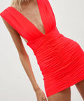 Alex Perry Keanan Strawberry Dress - 6 / Red - Dresses