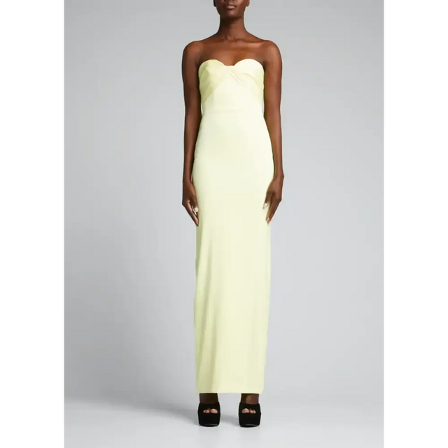 Alex Perry Lime Peyton Gown - 6 / Yellow - Dresses