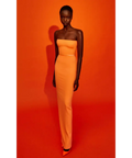 Alex Perry Orange Cassidy Strapless Column Gown - Dresses