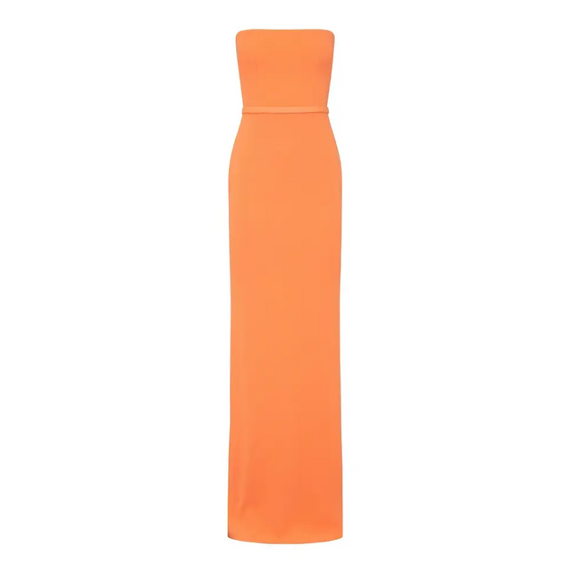 Alex Perry Orange Cassidy Strapless Column Gown - Dresses