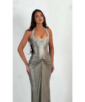 All Designer Dresses Scarlet Drape Gown Silver - Dresses
