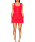 Amanda Uprichard Kya Romper - Red - 8 / Red - Rompers