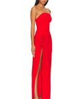 Amanda Uprichard x Revolve Wolfe Gown Crimson Red - 8 / Red - Dresses