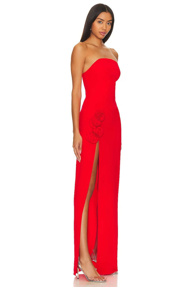 Amanda Uprichard x Revolve Wolfe Gown Crimson Red - 8 / Red - Dresses