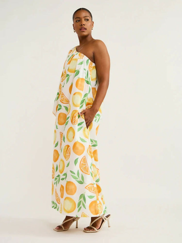 Ambra Maddalena Ophelia Dress In Orange - 10 / Print - Dresses