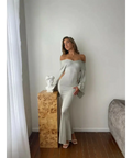 Amy Shehab Moonlight Lace Dress - 6 / Silver - Dresses
