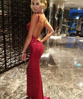 Amy-Taylor-sequin-long-gown-in-red-back-view-SKU052