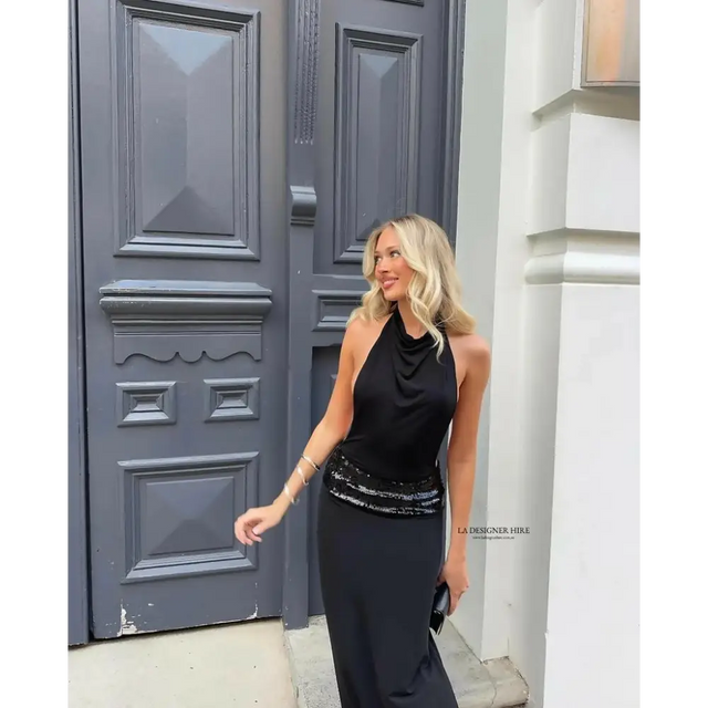 Ance Gria Adele Gown - 6 / Black - Dresses