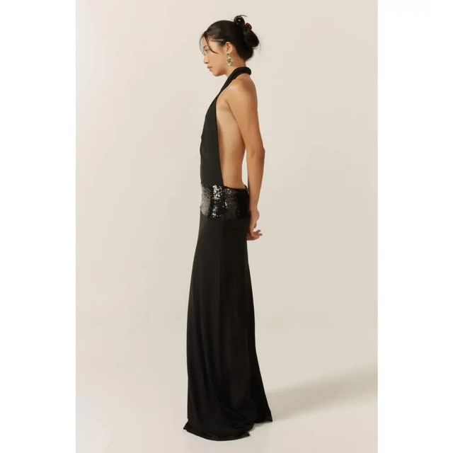 Ance Gria Adele Gown Black - Dresses