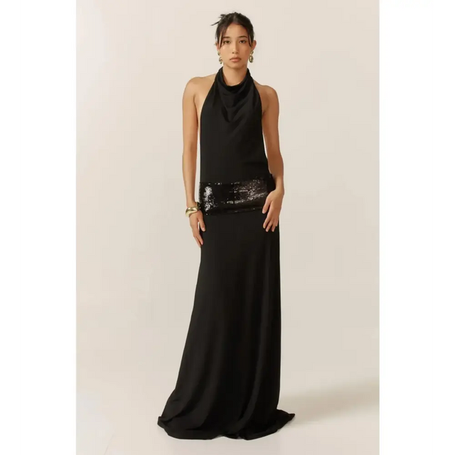 Ance Gria Adele Gown Black - Dresses