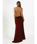 Ance Gria Adele Maxi Gown in Wine - Dresses