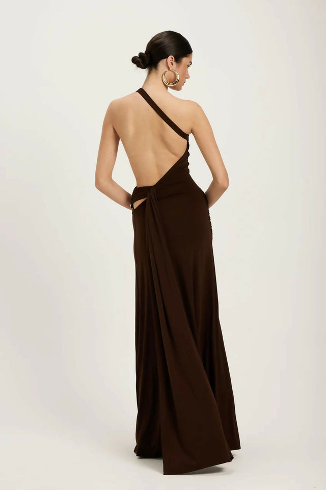 Ance Gria Gaia Gown Brown - 8 / Brown - Dresses