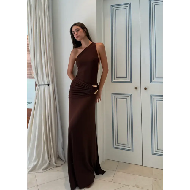 Ance Gria Gaia Gown Brown Size 8 - 8 / Brown - Dresses