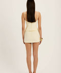 Ance Gria Jude Mini Skirt & Bustier Top Cream - 6 / Yellow - Outfit Sets
