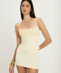Ance Gria Jude Mini Skirt & Bustier Top Cream - 6 / Yellow - Outfit Sets
