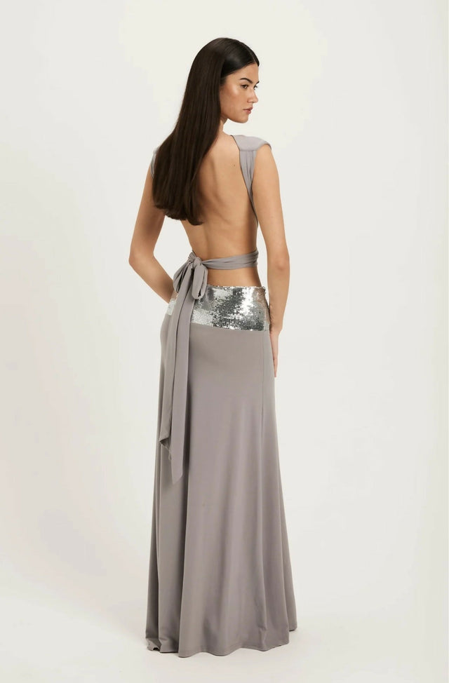 Ance Gria Lune Top & Skirt Set Grey Size XS / AU 6 - 6 / Grey - Outfit Sets