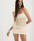 Ance Gria Romeo Mini Cream Dress - Dresses