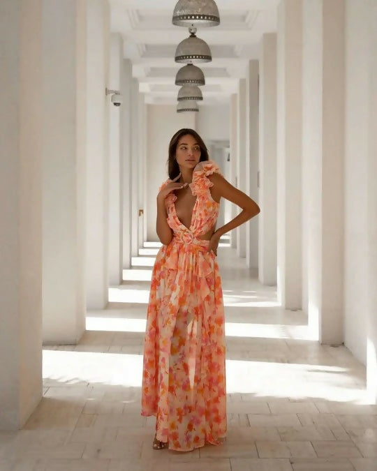 Anne Louise Clementine Maxi Dress - 10 / Print - Dresses