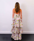 AquaBluHeatherDressInJardinePrintDressBack