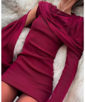 Arakii Knit Mini Dress Red Size XS - 6 / Red - Dresses