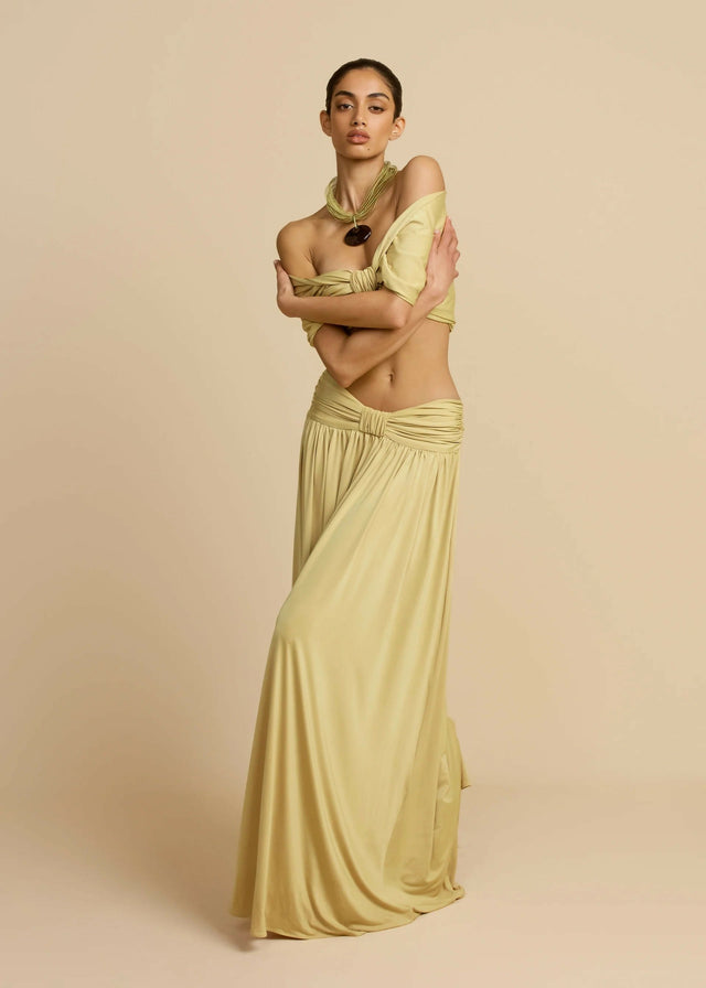 Arcina Ori Alessia Top & Skirt Set Gold Size XS / AU 6 - 6 / Gold - Outfit Sets