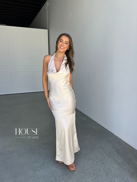 arcina ori daniella dress gold Ivory hemline: sweep train