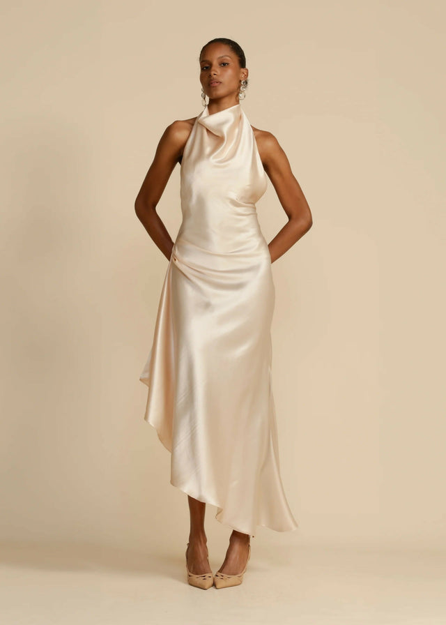 Arcina Ori Franka Midi Dress Ivory - 8 / Ivory - Dresses