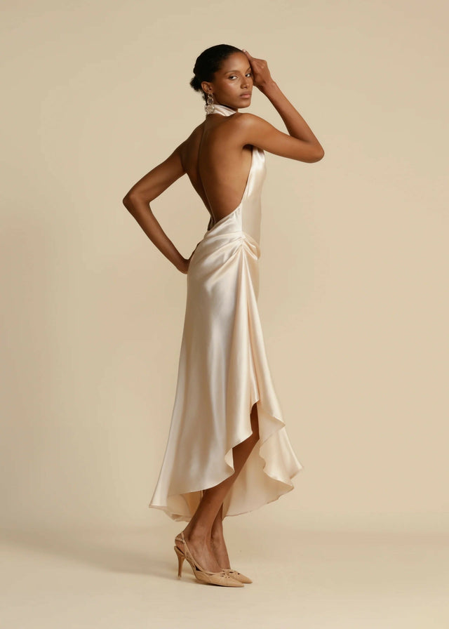 Arcina Ori Franka Midi Dress Ivory - 8 / Ivory - Dresses