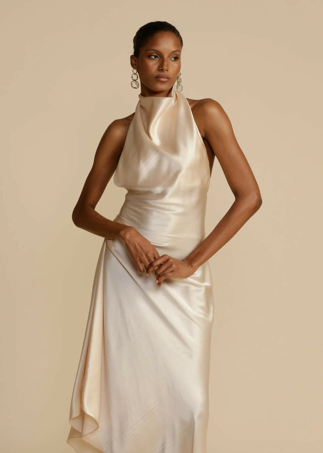 Arcina Ori Franka Midi Dress Ivory - 8 / Ivory - Dresses