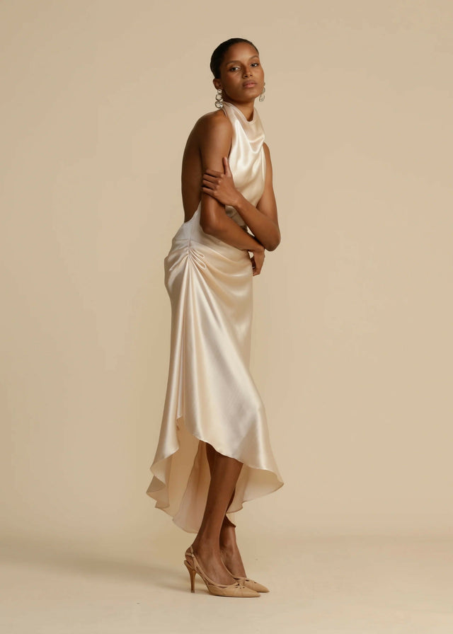 Arcina Ori Franka Midi Dress Ivory - 8 / Ivory - Dresses