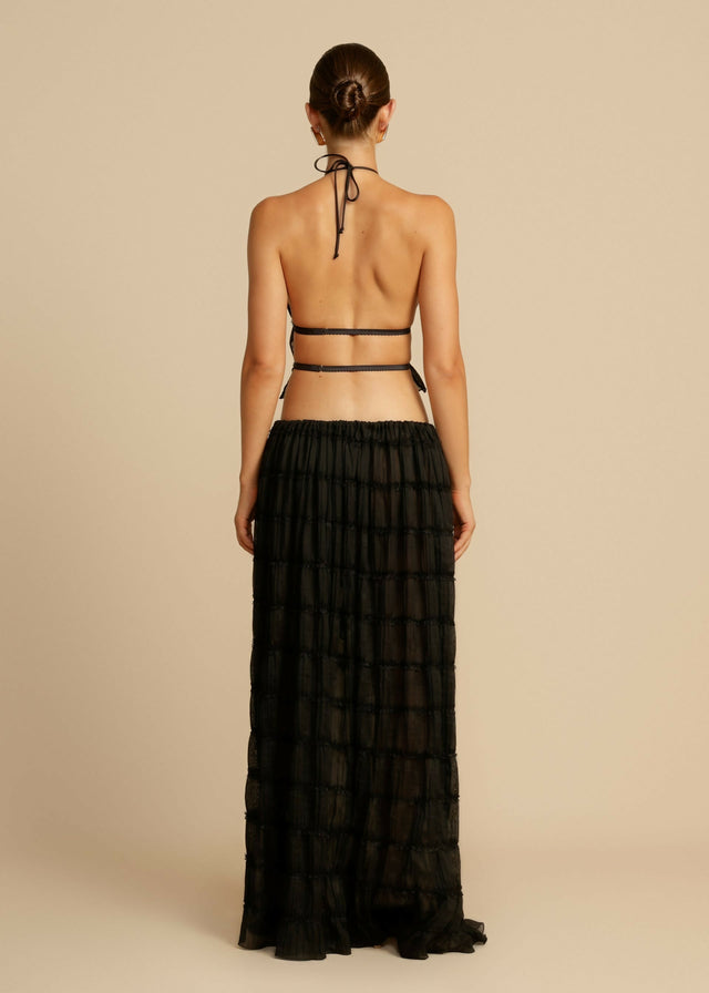 Arcina Ori Juliette Halter and Skirt Set in Black - Outfit Sets