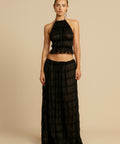 Arcina Ori Juliette Halter and Skirt Set in Black - Outfit Sets