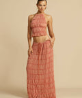 Arcina Ori Juliette Halter and Skirt Set in Peach - Outfit Sets