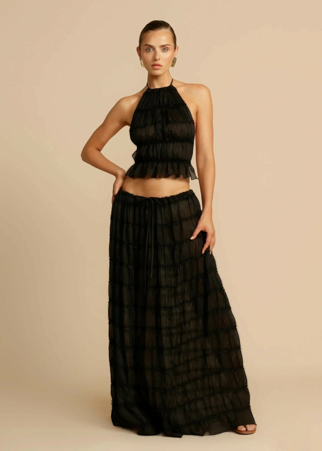 Arcina Ori Juliette Top and Skirt Set In Black Size 6 8 10 - Outfit Sets