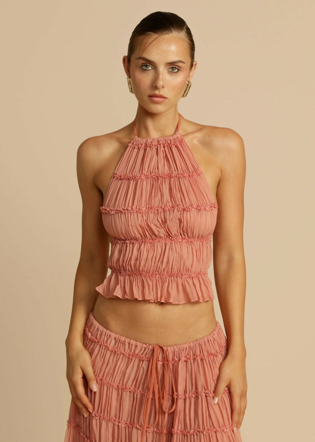 Arcina Ori Juliette Top and Skirt Set In Peach Size 6 8 10 - Outfit Sets