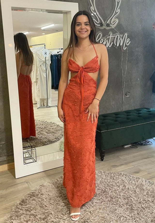 Arcina Ori Kara Dress - 12 / Orange - Dresses