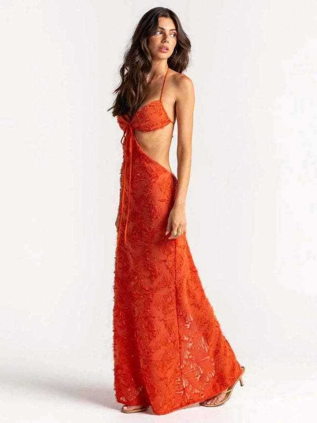 Arcina Ori Kara Dress in Burnt Orange - 6 / Orange - Dresses