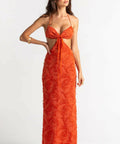 Arcina Ori Kara Midi Dress - 6 / Orange - Dresses