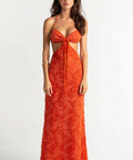 Arcina Ori Kara Midi Dress - 6 / Orange - Dresses